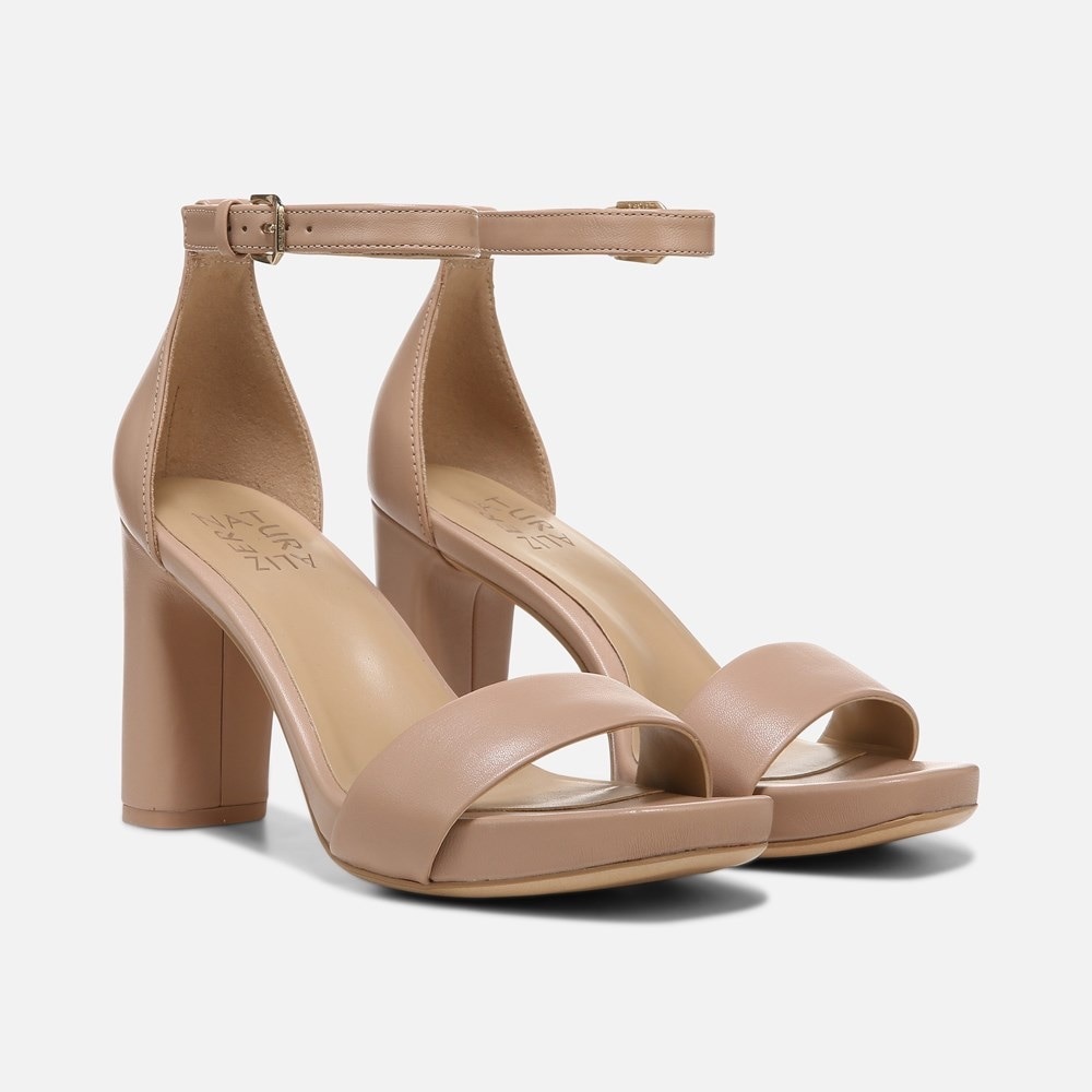 Naturalizer Joy Heeled Sandals - Crème Brûlée Leather - Women’s size US 9 M